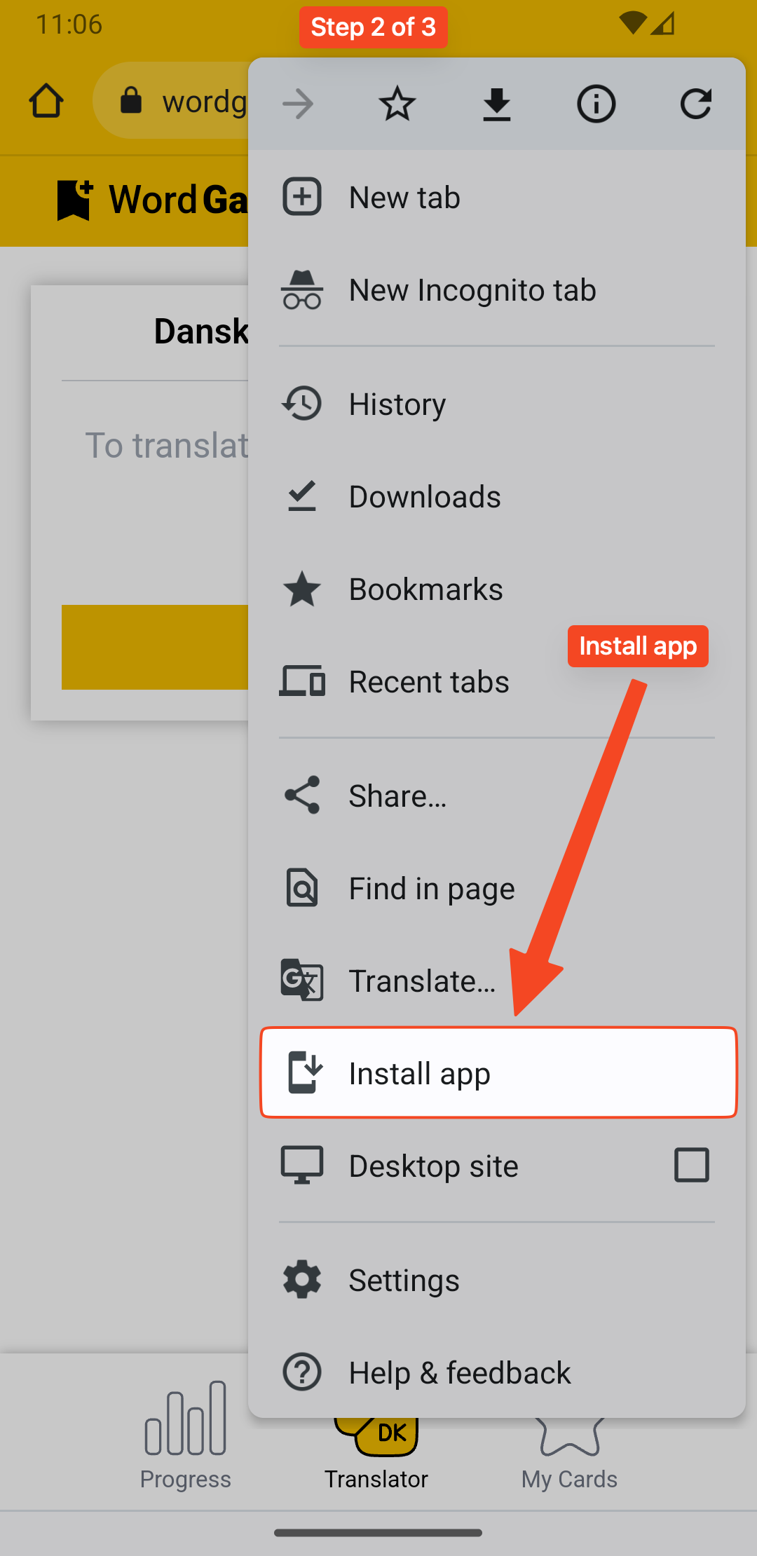 Android install step 2